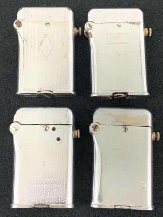4 Vintage Thorens Double Claw Pocket Lighters -