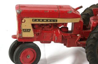 RARE Vintage IH International Farmall 1:16 404 Farm Tractor Red Metal Toy 1963 2