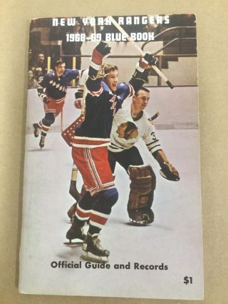 1968 - ‘69 York Rangers Blue Book/media Guide - Hockey - Nhl