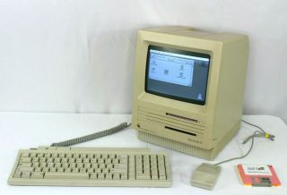 Vtg Apple Macintosh Mac Se M5010 Retro Pc Mouse Keyboard Software