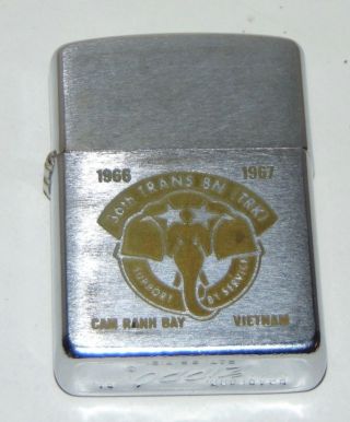 Vintage Lighter Zippo Military 1966 - 67 36th Trans Cam Rann Bay Vietnam