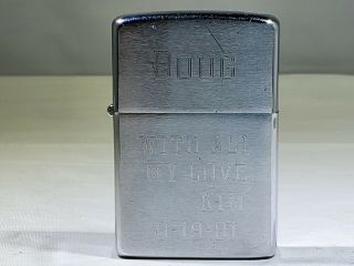 1981 Vintage Zippo Lighter Personal Engraving