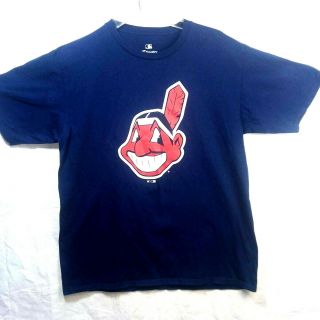 Fanatics Cleveland Indians Baseball Chief Wahoo World Series T - Shirt Size Large