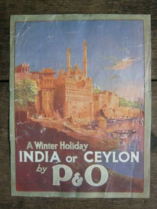 P&o/british India Fleet Cruise Liner Poster - Ceylon/india 1920 