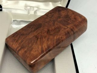 Rare ZIPPO Premium Limited Edition Briar Wood Case Slim Lighter No.  667 Brown 3