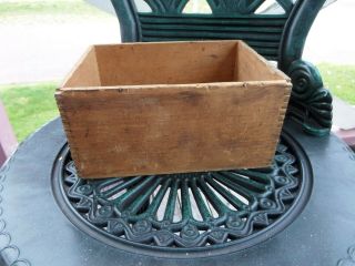 Antique Vintage Rustic Wooden Box 8 " X 6 " X 4 " Dovetailed