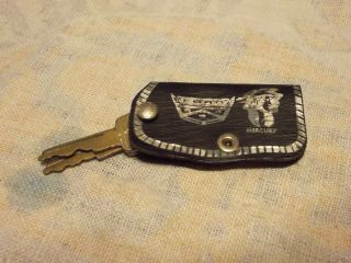 Vintage Adv Wortman Ford Motor Co Texaco Leather Key Holder W/keys