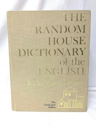 Vintage 1966 Random House Dictionary Of The English Language Unabridged Xl Large
