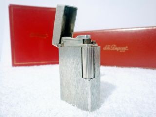 Very Rare Vintage St Dupont Lighter Silver Plated Made In France