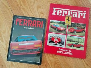 Vintage Ferrari Sport Racing Car Hardcover Books Laban Lauda (2 Books)