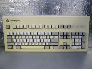 Vintage Silicon Graphics Sgi At101 Clicky Keyboard 9500801 Made Usa No Cable