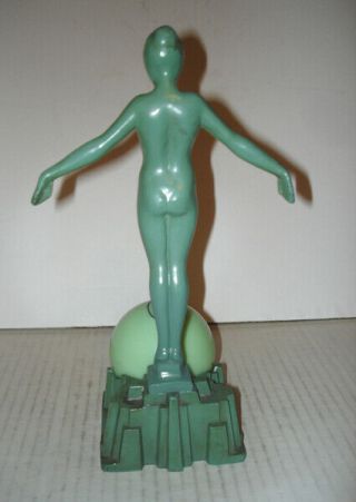 FRANKART T317 Art Deco Nude Lady Ashtray Plus Ashball 3