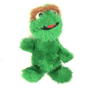 Vintage Knickerbocker Sesame Street Oscar The Grouch Plush Stuffed Animal 18”