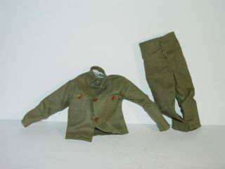 Estate Old Vintage Hasbro Gi Joe Green Uniform Fatigue Shirt & Pants 8