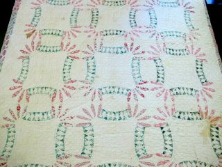 NEEDS TLC Vintage Rare WHIG ' S DEFEAT Pattern Feed Sack Hand Sewn Quilt 83 
