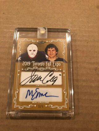 2019 Leaf Jim Craig And Mike Eruzione Toronto Fall Expo Redemption 1/1 Auto