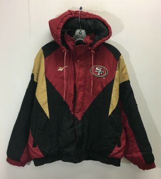 Vintage San Francisco 49ers Nfl Insulated Reebok Jacket Size Medium