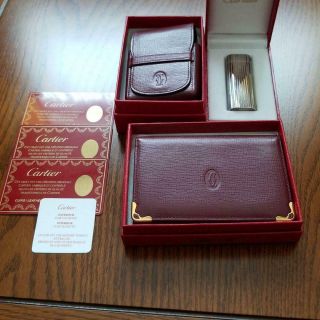 Vintage Cartier Gas Lighter Swiss Made Silver Card Case Cigar Case
