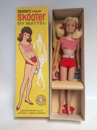 1964 Barbie Friend Scooter Doll Mib Box Stand Booklet 1040
