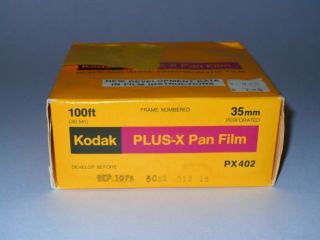 Vintage/expired 100 Feet Kodak 35mm Plus - X Pan Film.