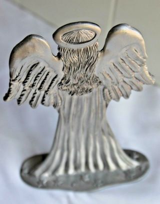 Vintage 1986 Pewter Standing Angel Shelf Table Top Figurine by Seagull Canada 2