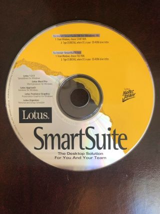 Bundle: Lotus SmartSuite 4,  96 and Word Pro 97 - Windows 95 NT 4.  0 3.  1 Vintage 2