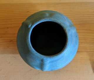 Antique Late 1910s Van Briggle Blue Pottery Dragonfly Bowl Vase Shape 837 2