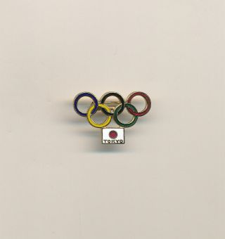 Tokyo 1964 Rings Small Commemorative Tokyo 2020 Olympic Trader Pin