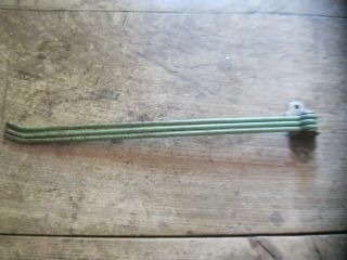 Vintage Antique 3 Arm Towell Drying Rack Old Apple Green Paint
