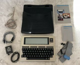 Tandy 102 Portable Computer,  Case,  Adapter,  Manuals,  Printer Cable,  More