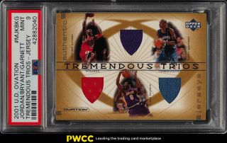 2001 Upper Deck Ovation Tremendous Trios Michael Jordan Kobe Bryant Psa 9 (pwcc)