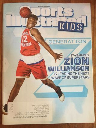 Zion Williamson Sports Illustrated For Kids May 2018