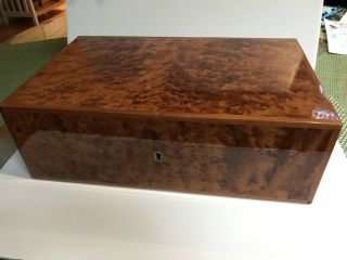 Alfred Dunhill Burl Wood Cigar Humidor (15 " X 9 " X 5 ") Gorgeous