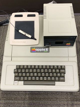 Apple Ii Plus Computer,  Disk Drive,  Cables & Accessories