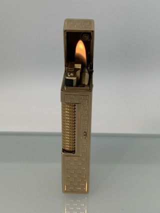 Dunhill Rollagas Lighter in solid 9ct gold jacket 105g fully 2