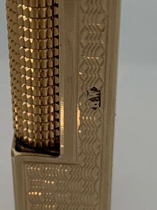 Dunhill Rollagas Lighter in solid 9ct gold jacket 105g fully 3
