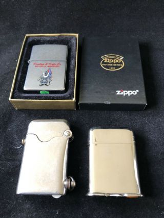 Various Vintage Lighters Thorens,  Zippo And Dunhill
