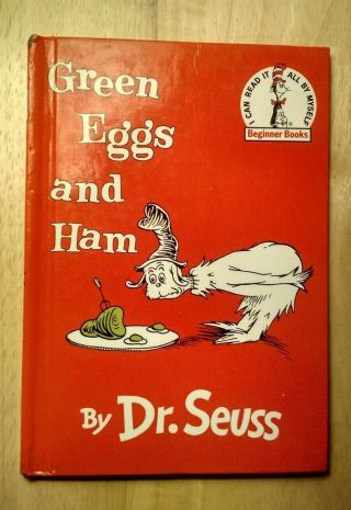 Antique Vintage Dr.  Seuss Book Green Eggs And Ham First Edition Book Club 1960