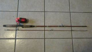 Vintage True Temper 63 Uni - Spin Multi - Tip Fishing Rod & Reel Combo - 6 1/2 