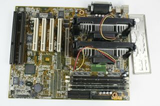 Vintage Asus P2b - D Server Motherboard W/ Dual Pentium Iii 450mhz Cpus & 64mb Ram