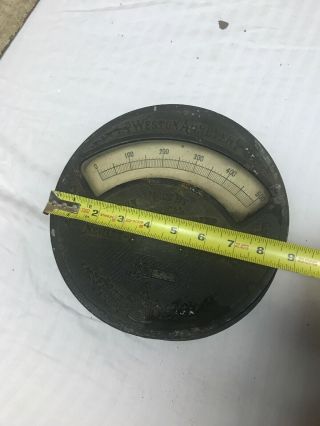 Large Antique Weston Ammeter Electrical Instrument Meter 2
