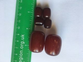 Cherry Amber Bakelite Beads.  Size 26 Gram.