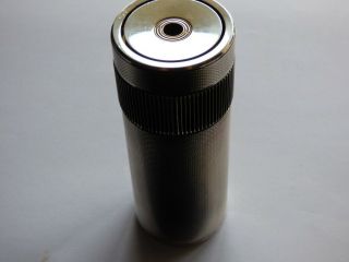 S T Dupont Cylinder Table Lighter - Silver Plated