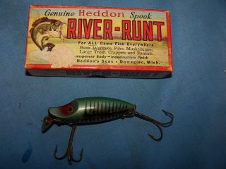 Vintage Heddon River Runt Spook Sinker In The Box.  9110 Xrg