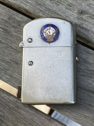 Nassau 1911 Push Button Automatic Cigarette Lighter Bpoe – Rare – Nickel Plated
