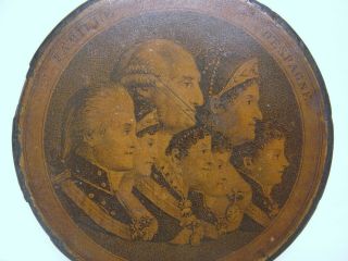 ANTIQUE 19thC PAPIER MACHE SNUFF BOX - ROYAL FAMILY SPAIN - KING CHARLES IV 2