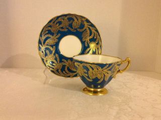 Vintage Hammersley & Co Bone China Quatrafoil Cup And Saucer 1950 