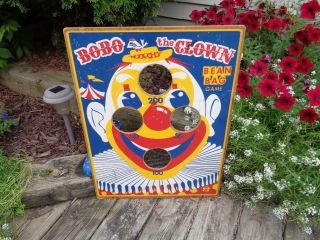 Vintage Bobo The Clown Bean Bag Toss Game Board Only