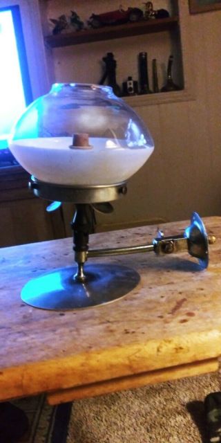 Vintage Gas Lamp For Camper Rv Or Cabin With Pyrex Globe