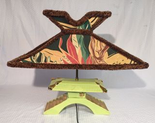 1950’s Atomic Era Moss Large Table Lamp Asian Mid Century Design